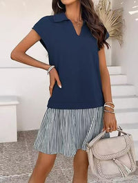 New V-neck Short-sleeve Dress For Women