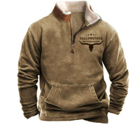 Long Sleeved Half Zippered Printed Casual Jacket