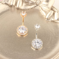 Manufacturer Korean Double-headed Round Zircon Belly Button