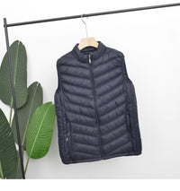 Down Cotton Men's Vest Stand Collar Waistcoat Warm Jacket