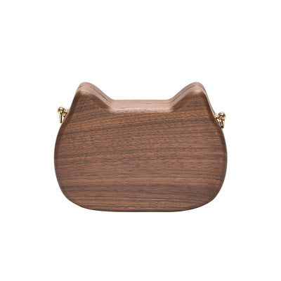 Log Creative Trendy Personalized Solid Wood Shoulder Crossbody Bag