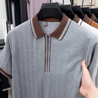 Men's Lapel Collar Short-Sleeve T-Shirt