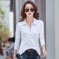 Womens Stylish Casual Slim-fit Lapel Top