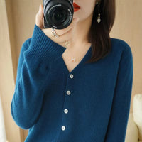 Spring And Summer New V-neck Cardigan Loose Plus Size Women's Clothing