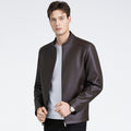 Versatile Men's Lapel Leather Jacket