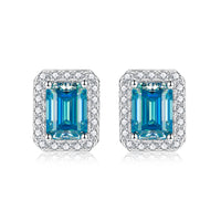 Women's Moissanite Emerald Cut Earrings