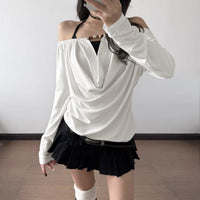 Stylish Minimalist Slim Fit Long Sleeve Top For Women