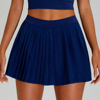 Anti-exposure Tennis Skirt Fitness Stitching Pleated Yoga Skirts