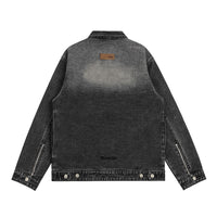 American Retro Washed And Worn Denim Jacket For Men