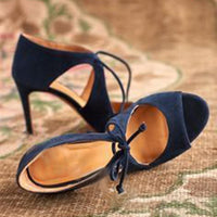 Plus Size Women's Lace-up High Heel Sandals
