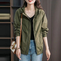 New Hooded Lightweight Short Coat For Women