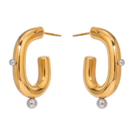 Stainless Steel Pearl Statement Earrings With A High-end Vibe