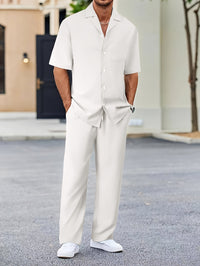 Fashionable Casual Loose Lapel Short-Sleeve Suit