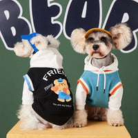 Fashion Stitching Contrast Color Fake Two-piece Pet Sweater