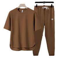 Men's Summer Athletic Crew Neck Pants Set