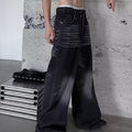 Spring And Autumn Washed Jeans Men's Loose Wide-leg Pants