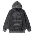 Men's Letter Printed Distressed Hooded Niche Design High Street Fashionable Loose Sweater