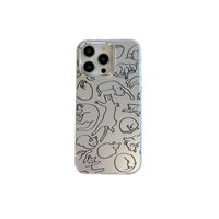 Artistic Line Cat Phone Case Cartoon