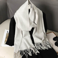 Solid Color Maillard Scarf Cashmere-like Women Warm Shawl
