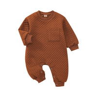 Round Neck Long Sleeve One-piece