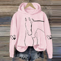 Hoodie With A Simple Line-art Pattern