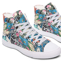 Printed Couple High Top Canvas Shoes