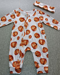 New Pumpkin Full Print Jumpsuit