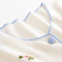 New Round Neck Handmade Embroidery Pure Cashmere Sweater Female