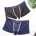 Men's Ice Silk Breathable Solid Color Boxers