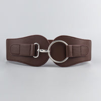 Women's Simple Sweet Cool PU Leather Decoration Wide Belt