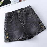 High Waist Denim Shorts Slimming Versatile Loose Word Outerwear Hot Pants Trendy