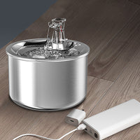 All Stainless Steel Cat Automatic Over-circulating Water Dispenser