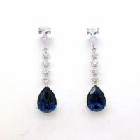 European And American Style Light Luxury Strip Water Drop Earrings Women