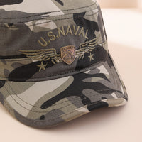 Military Style Camouflage Patterned Peaked Cap With Embroidered Wings And Metal Logo For Sun Protection  Casual Outdoor Baseball Cap