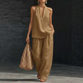 Casual Wide-Leg Pants Two-Piece Set Fashionable Trendy Style