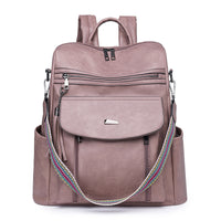 PU Retro Lady's Bags Large Capacity Women's Backpack