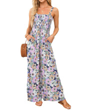 Womens Sleeveless Jumpsuit With Floral Print