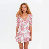 Floral Lace Patchwork Dress Women