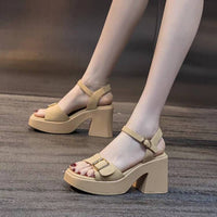 Chunky Heel Waterproof Platform Super High Heel Platform Sandals