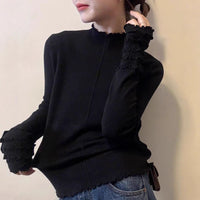 Semi-high Neck Long Sleeve Base Shirt