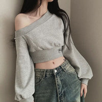 Hot Girl Slimming And Short Midriff-baring Sweatshirt Female