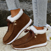 Flat Heel Cross-border Snow Boots Winter Cotton Shoes Fleece Lined Padded Warm Keeping