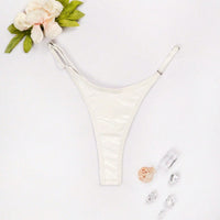 Swim Trunks Sexy Lady's Briefs Solid Color T-back