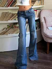Women's Jeans American Retro Spicy Girl Bell-bottom Pants Slim And Slimming Stretch