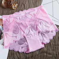High Waist Lace Women's Panties French Transparent Comfortable Hip Lift Seamless Briefs