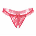 Thong Women's Pearl Massage Transparent Low Waist