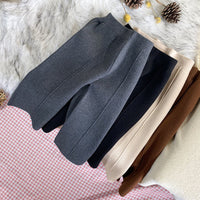 Children's Thickened Knitting Straight-leg Pants Casual Wide-leg Pants
