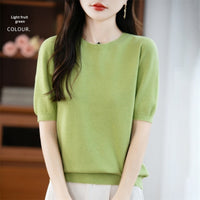 Women's Loose Casual Short-sleeved Minimalist Sweater