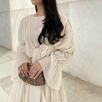 Waist Puff Sleeve Cardigan Spring European And American Dubai Elegant