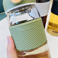Glass Water Cup Milk Bottle Grade Tea Leak Large Capacity